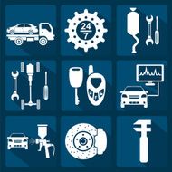 Set of car service icons N10