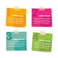 Set of post stick notes papers vector illustration N2