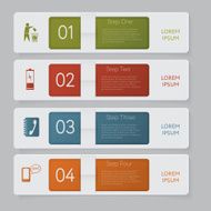 Infographic Design number banners template graphic or website layout N74