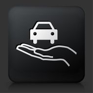 Black Square Button with Holding Car Icon N3