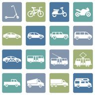 Vector Set of Ground Transportation Icons N5