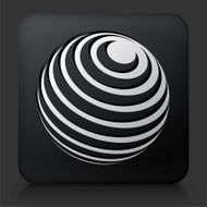 Black Square Button with Globe Icon N22