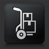 Black Square Button with Moving Boxes Icon N3