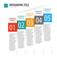 Flat vertical infographics options banner set N2