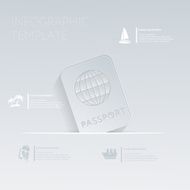 International passport Theme holidays Template infographic or website layout