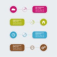 Modern template with colorful volume elements of infographics N6