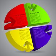 3d diagram with arrow cutouts