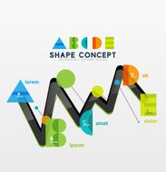 Business geometric infographic diagram layout N13