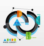 Business geometric infographic diagram layout N18