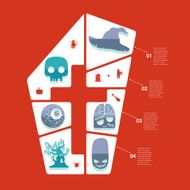 Halloween flat infographic N332
