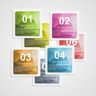 Abstract square infographics template N3