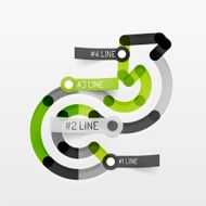 Embossed minimal style line diagram and stickers N18
