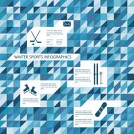 Winter sports and activities infographics template N3
