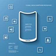 Flexible display smartphone infographics N2