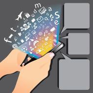 smartphone play application concept vector N3