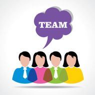 people teamwork concept with message bubble