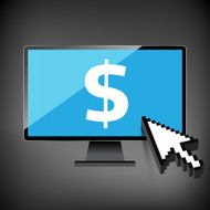 High-quality screen with the Dollar sign Economy concept