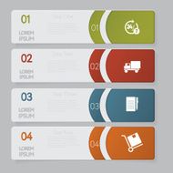 Infographic Design number banners template graphic or website layout N78