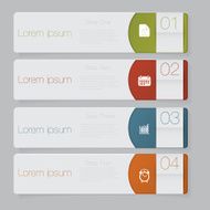 Infographic Design number banners template graphic or website layout N79