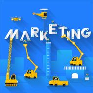 Marketing text illustration in construction