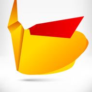 Blank empty speech bubble Origami banner background N31