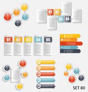 Collection of Infographic Templates for Business Vector Illustra N153