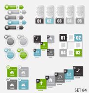Collection of Infographic Templates for Business Vector Illustra N154