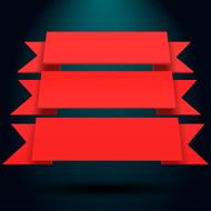 Infographic red vector 3D blue and ribbons