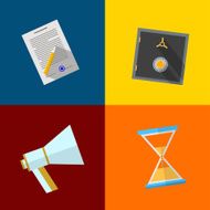 Square vector icons for outsource