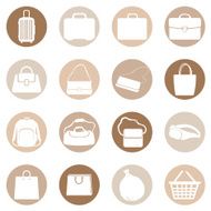 Vector Set of Bags Icons N8