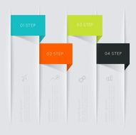Abstract business info graphics template with icons N190