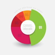 vector business pie chart infographic-clean flat design