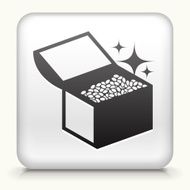 Square Button with Treasure Chest interface icon