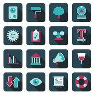 square blue media icons N4