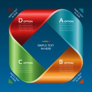 Mobius strip of paper Vector option infographic N11