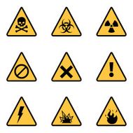 Vector Set of Warning Icons N6