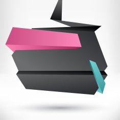 Blank empty speech bubble Origami banner background N29