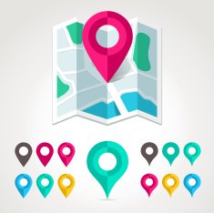 Map icon and markers