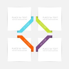 Vector colorful text box trendy colors N15