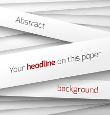 White paper rectangle banner on abstract 3d background with drop