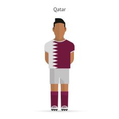 Qatar football player Soccer uniform N2