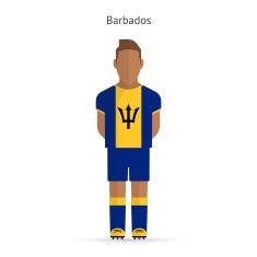 Barbados football player Soccer uniform N2