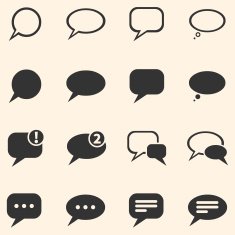 Vector Set of Bubbles Icons N10