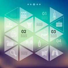 veterinary infographic with unfocused background N113