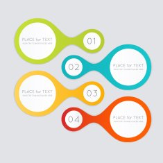 Abstract business info graphics template with icons N154