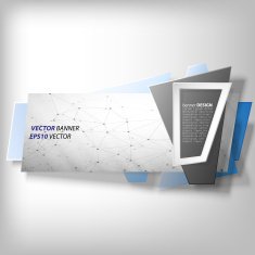 Infographic banner origami styled vector N30
