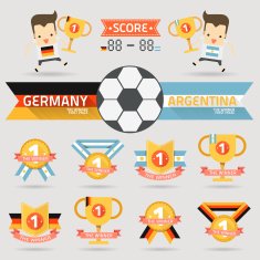 the winner first prize with germany and argentina football team