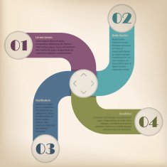 Inforgraphic design with options and gradation N2