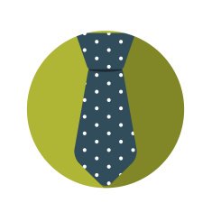 Flat Design Concept Tie Vector Illustration With Long Shadow N2