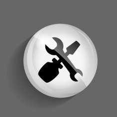 Setting Glossy Icon Vector Illustration N7